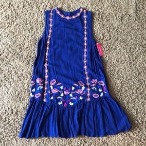 Embroidered Blue Dress